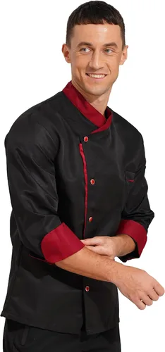 Miniatura 2 de Abrigo de chef unisex para hombre, chaqueta de chef de trabajo de doble botonadura