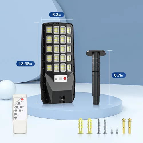 Miniatura 9 de WYWNA Farolas solares impermeables para exteriores, gran angular de 6500 K, luz de inundación solar con sensor de movimiento y control remoto, luz