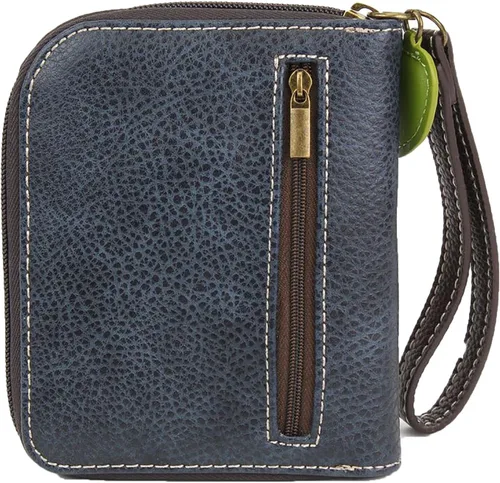 Miniatura 2 de CHALA Cartera con cremallera alrededor, pulsera, 8 ranuras para tarjetas de crédito, piel sintética resistente