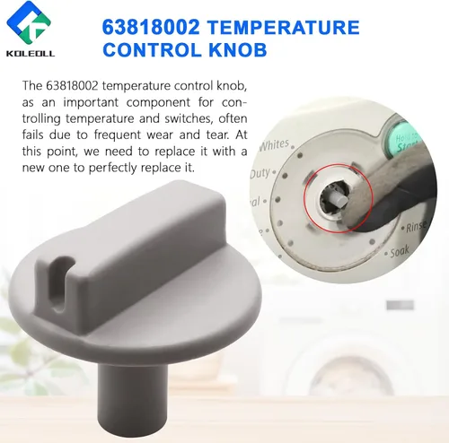 Miniatura 4 de KOLEOOL 2 piezas de reemplazo de perilla de control de temperatura 63818002 para TPI63818002