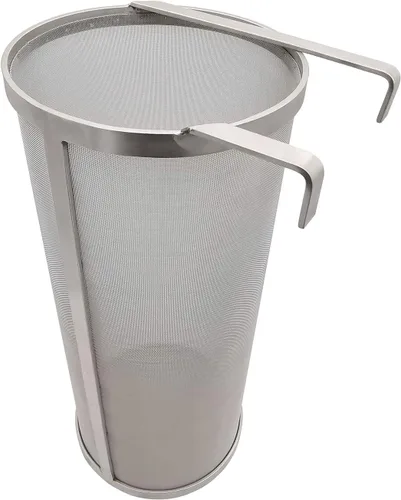 Hop Hopper - Filtro de cesta de araña para cerveza casera, cerveza y té, fermentador, acero inoxidable 304, malla de 300 micrones, 4 x 10 pulgadas