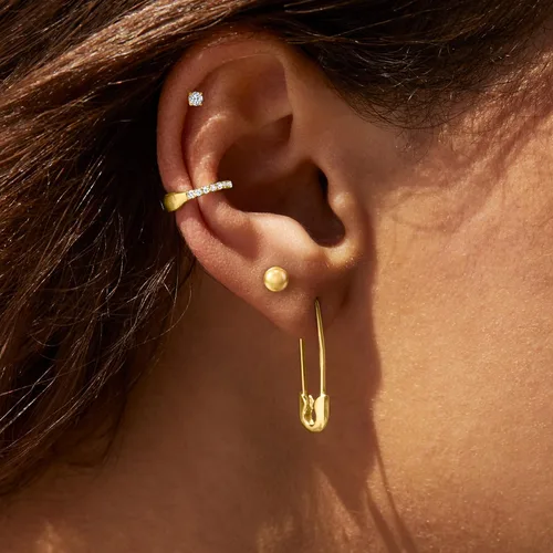 Miniatura 6 de RS Pure by Ross-Simons Aretes de diamantes de 0,10 qt. t. en oro de 14 kt, Diamante, Diamante
