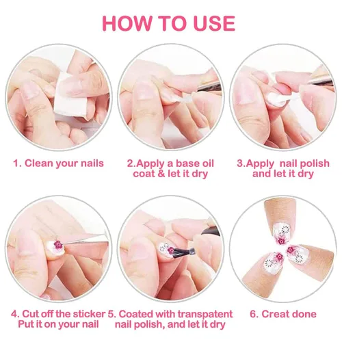 Miniatura 6 de Calcomanías de uñas para San Valentín, 3D autoadhesivas, lindas calcomanías de uñas, calcomanías románticas de amor, corazón de dibujos animados