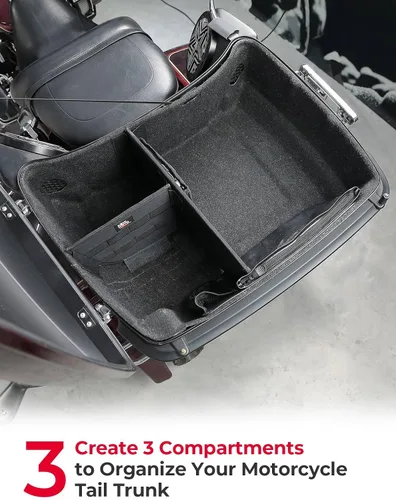 Miniatura 3 de KEMIMOTO Organizador para Tour Pack Bolsa de almacenamiento con bolsillo de malla y divisores compatible con Touring CVO Road Glide Ultra Limited