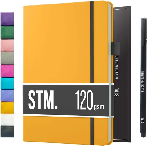 Cuaderno de diario con puntos y cuadrícula | A5 Cuadernos diarios en blanco para escritura personal, trabajo, mujeres | Papel grueso de 120gsm, tapa