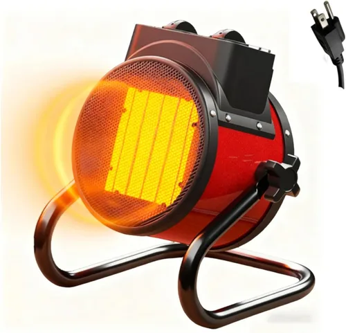 Potente cañón de calefacción portátil para garaje, incluye adaptador de 3 clavijas de EE. UU., calentador rápido de 2000 W-3000 W con
