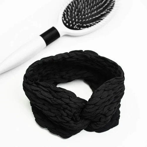 Miniatura 3 de Scünci by Conair - Diadema extra ancha, fabricada en Italia, en negro, 1 unidad
