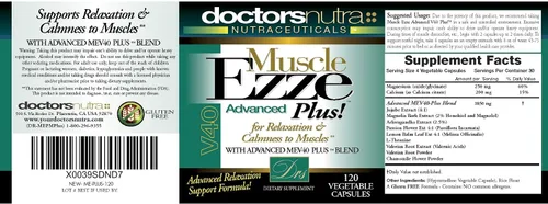 Miniatura 2 de Muscle Ezze Plus - Uso diurno o nocturno - Sin gluten - 120 Veg. Cápsulas