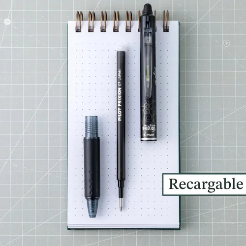 Miniatura 5 de PILOT FriXion Clicker - Bolígrafos de tinta de gel borrables, recargables y retráctiles, punta fina 0.7 mm, tinta negra, paquete de 3 - Ideal