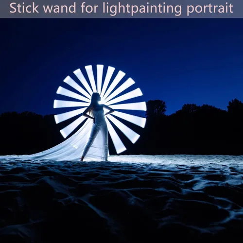 Miniatura 2 de Varita de luz de mano, tubo de luz RGB K21, control por aplicación, 2500K-8500K, varita de luz LED para pintura de luz nocturna, fotografía, video
