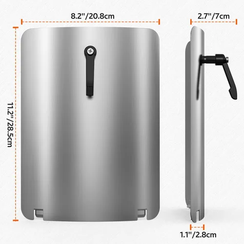 Miniatura 2 de onlyfire Conjunto de puerta de acero inoxidable para Weber de 18 pulgadas WSM para ahumador de carbón, pieza de repuesto de puerta de acceso