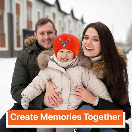 Miniatura 2 de Klarny Outdoors Gorro de invierno para niños, adorable gorro para bebés, gorro de punto para niños y niñas, para edades de 0 a 36 meses