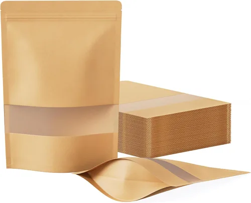 Miniatura 22 de FireKylin 100 bolsas resellables, bolsas de papel con ventana mate para pequeñas empresas, cremallera y bolsas sellables con calor para embalaje