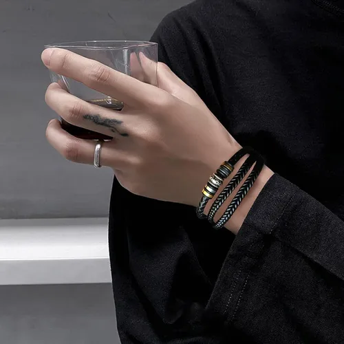 Miniatura 26 de Pulsera de cuero para hombre (mahua/matikou/yuanquan/8 Infinity)