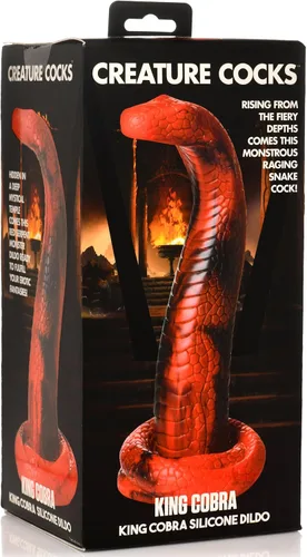 Miniatura 12 de CREATURE COCKS King Cobra - Consolador de silicona para hombres, mujeres y parejas. Firme y flexible, base de succión fuerte, consolador