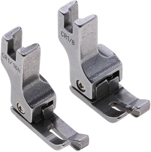 Miniatura 3 de 2 piezas 1/8 1/16 derecha compensación prensatelas para máquina de coser industrial cantante