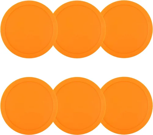 Miniatura 5 de Discos de hockey de aire de 3 1/4 pulgadas, paquetes de objetivos de tamaño completo, accesorios de repuesto para mesas de juego (6 piezas)