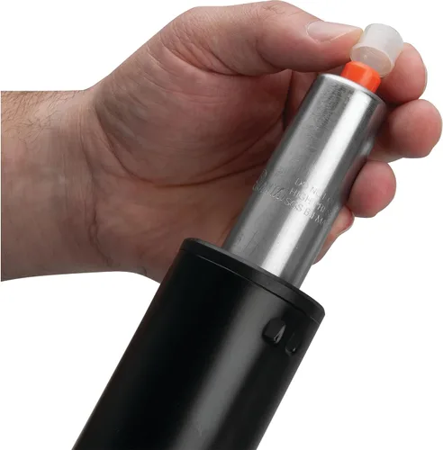 Miniatura 8 de Performance Tool W85011 Taburete de bar giratorio neumático con respaldo, giro de 360 grados, estructura de acero resistente, negro