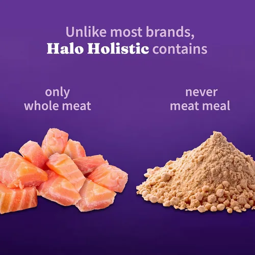 Miniatura 4 de Halo Holistic - Comida para perros de raza pequeña, receta de salmón capturado en la naturaleza y pescado blanco, sin granos, alimento seco