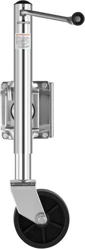 Miniatura 10 de VEVOR Gato de remolque con rueda, capacidad de carga de 1000 libras, gato giratorio de alta resistencia para remolque de barco con una sola rueda