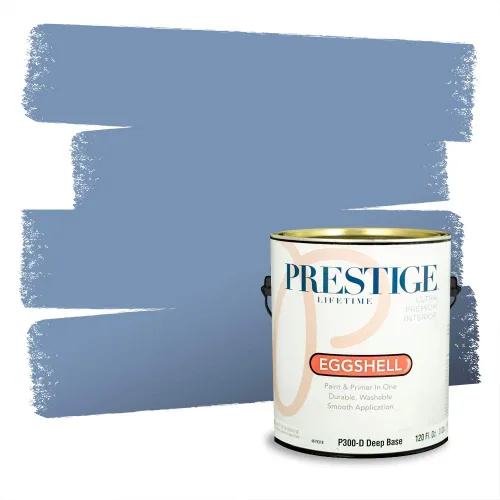 Miniatura 1582 de Pintura Exterior + imprimación PRESTIGE, todo-en-uno, 1 galón, acabado mate, color comparable al Valspar* Royal Gray* VS151-Gris real