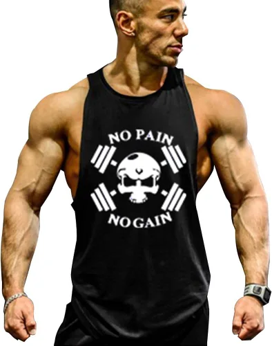 GZXISI Camiseta sin mangas para hombre, con estampado de calavera, para culturismo, gimnasio, entrenamiento, chaleco de fitness