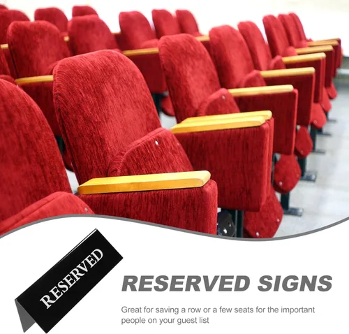 Miniatura 8 de SOLUSTRE Señales de mesa reservadas de acrílico para sillas de boda de restaurante, 2 uds
