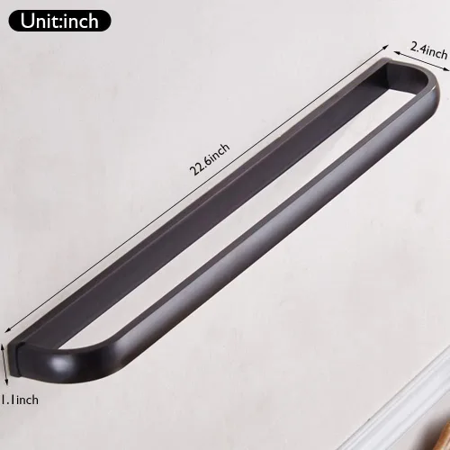 Miniatura 3 de WINCASE Toallero de bronce, toallero de mano aceitado de 24 pulgadas, toallero de baño para montaje en pared con rosca Bronce 24.0 in