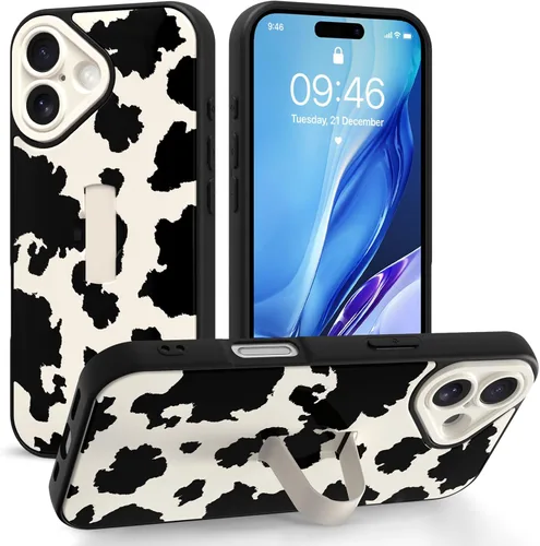 Miniatura 60 de Funda compatible con iPhone 17 Pro Max con correa de mano para los dedos, funda de teléfono con estampado de leopardo y guepardo para mujeres