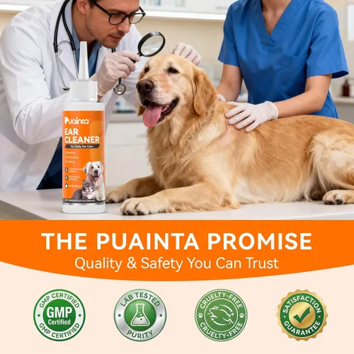 Miniatura 8 de PUAINTA Solución limpiadora de oídos para perros, lavado de oídos sin alcohol con plata cuántica y hamamelis, alivia la picazón, elimina la cera