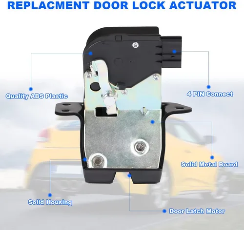 Miniatura 6 de WMPHE Reemplazo del actuador de bloqueo del pestillo del maletero del portón trasero para 81230-2V000 compatible con Hyundai Veloster 1.6L V4 Engine