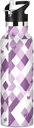 Miniatura 15 de Cartoon Lily White Double Wall Vacuum Insulated Bottles Water Bottles With Straws Leak-proof BPA-Free Leak Proof for Gym Sports