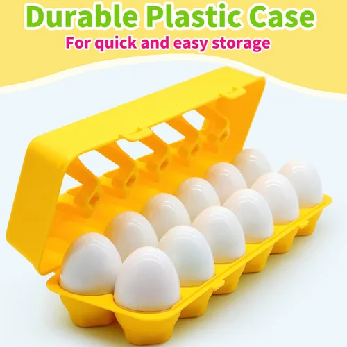 Miniatura 6 de WEEJOYGAM Juguetes Montessori para niños pequeños de 1, 2, 3 años, huevos de Pascua, cesta de Pascua, regalo de cumpleaños, clasificación sensorial