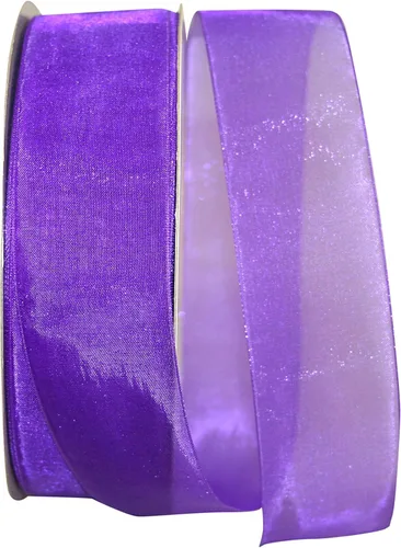 Miniatura 47 de Reliant Ribbon 25621-053-09C Cinta transparente de gasa, 1-1/2 pulgadas x 100 yardas, azul