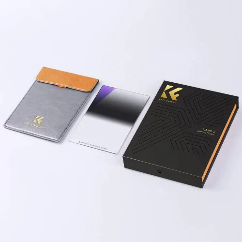 Miniatura 8 de K&F CONCEPT Filtro de densidad neutra graduada GND8 (3 topes) de 3.937 x 5.906 in con 28 recubrimientos multicapa compatible con soporte Cokin Z