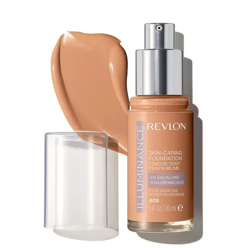 Miniatura 30 de Revlon Illuminance - Base líquida para el cuidado de la piel, ácido hialurónico, fórmula hidratante y nutritiva con cobertura media, bronceado claro