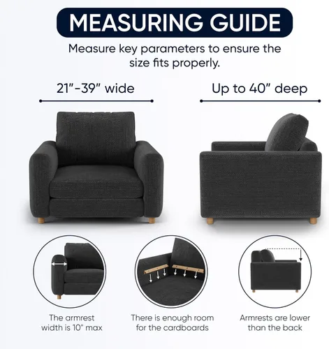 Miniatura 5 de PAULATO BY GA.I.CO. Funda para silla – Funda elástica para sillón – Funda de sillón para mascotas y niños – Fundas suaves para silla – Protector