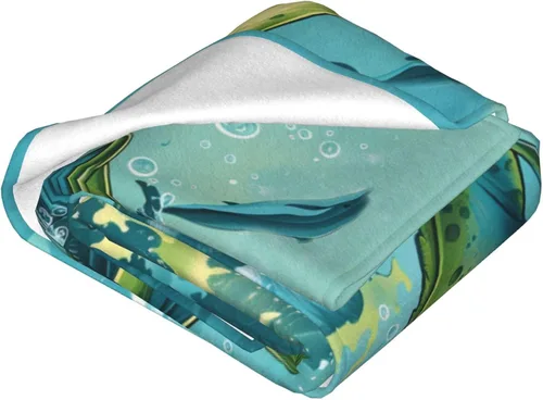 Miniatura 4 de Manta de Pescado Divertida Decoración de Peces del Océano Manta de Tiro Regalos para Niñas Niños Amantes de la Pesca Ropa de Cama de Sofá de Manta