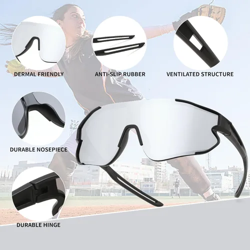 Miniatura 3 de FEISEDY Gafas de sol deportivas para hombres y mujeres, gafas de sol para correr, pesca, ciclismo, béisbol, protección UV400, B0270