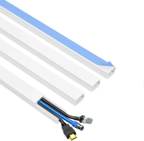 Miniatura 8 de Ocultador de cables, cubierta de cable de 62.8 pulgadas, cubiertas de cable para cables en la pared, cubiertas de alambre para cables, ocultadores