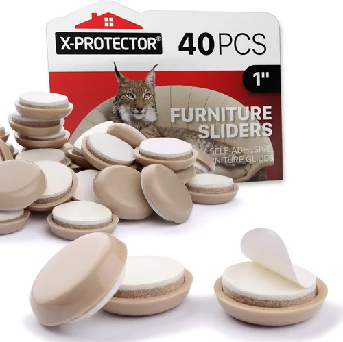 Miniatura 8 de X-Protector Deslizadores de muebles – 8 piezas de 3 1/2 pulgadas – 4 deslizadores de muebles para pisos de madera dura y 4 deslizadores de muebles