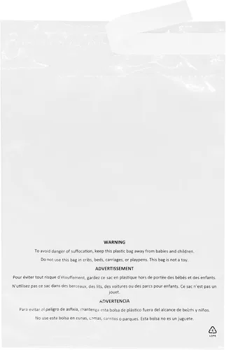 Miniatura 7 de Bolsas de polietileno transparente autosellantes de 6 x 9 pulgadas (500 unidades) con adhesivo permanente de advertencia de asfixia, cumple