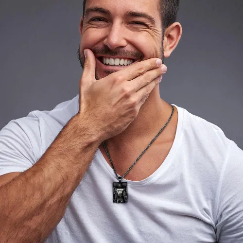 Miniatura 6 de AILIN Collar de fútbol personalizado para hombres, collares de latón con números personalizados para atletas de fútbol, color plataorooro rosanegro