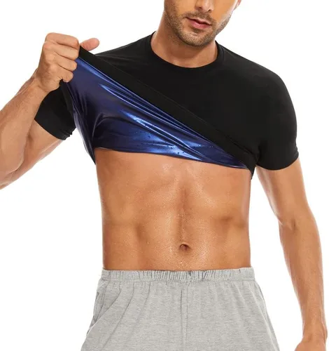 SHAPERIN Camiseta de sauna para hombre, camiseta de sauna para atrapar el calor, traje de sauna, chaleco de sudor, moldeador de cuerpo, gimnasio,