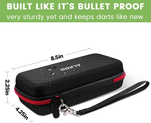 Miniatura 6 de ALKOO Estuche de dardos para 6 piezas de acero y punta suave, organizador de almacenamiento con capacidad para 6 dardos y puntas, ejes y accesorios