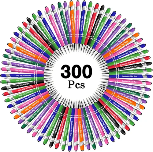 Miniatura 101 de Hasta 500 bolígrafos personalizados a granel con logotipo de mensaje de nombre comercial, bolígrafos grabados personalizados con lápiz óptico