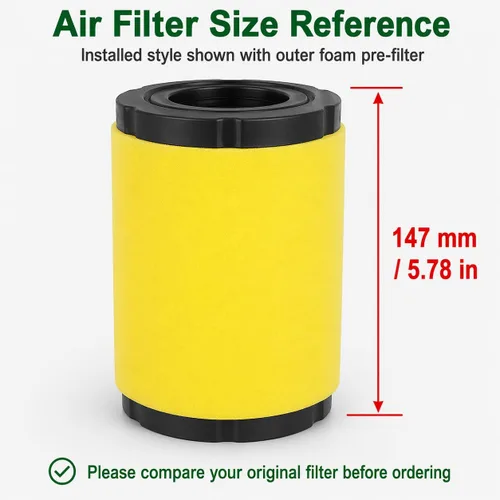 Miniatura 2 de YTH18542 Kit de ajuste de filtro de aire y aceite para cortadora Husqvarna YTH18542 Craftsman 917.289244 917.288620 917.203810 917.203830 917.288070
