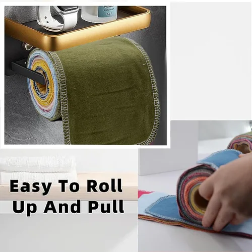 Miniatura 4 de Rollos de papel higiénico reutilizables – 28 toallitas reutilizables lavables para bidé, toallas de bidé de tela, papel higiénico para cámper, papel