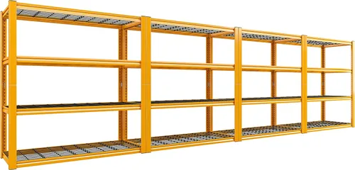 Miniatura 13 de REIBII Estantería de garaje de 48.2 pulgadas de ancho, estantes de almacenamiento de 3000 libras, estante de metal ajustable resistente, estantes