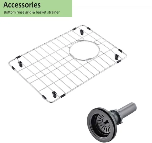 Miniatura 7 de Fregadero de barra negra de 12 pulgadas para montaje bajo montaje, fregadero de cocina pequeño de 12 x 16 pulgadas, fregadero de barra húmeda